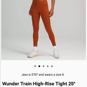 Lululemon Wunder Train High-Rise Tight 25” - Size 0 (NWOT)